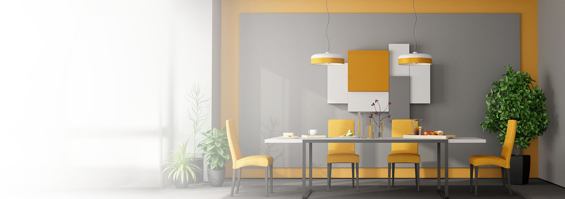 Modern gestaltetes Esszimmer